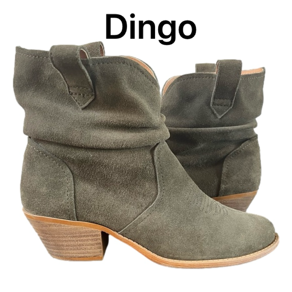 Dingo Shoes - DINGO Jackpot Casual Suede Slouchy Boots Olive Size 8.5 Gently Used
